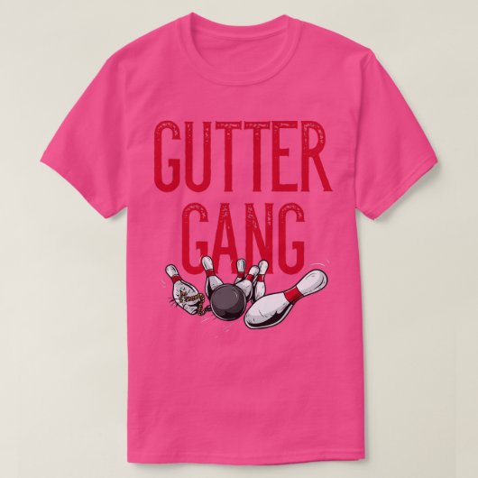 T-shirt Gutter Gang Funny Famille Ou Coed Bowling Nom De L (Design devant)
