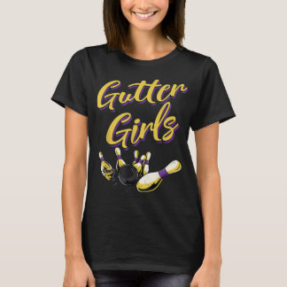 T-shirt Gutter Girls, Funny Women Girls Bowling
