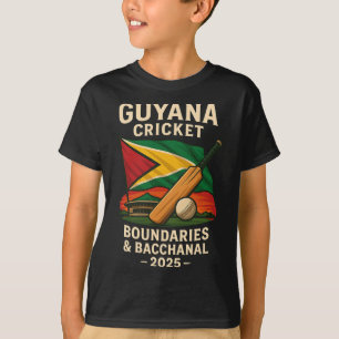 T-shirt Guyana Cricket 2025 Frontières et chaîne Caraïbes