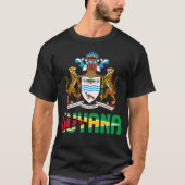 T-shirt Guyana Drapeau et blason Patriotique (Devant)