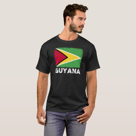 T-shirt Guyana Drapeau Soutien Guyane Personnes Femmes Hom (Devant entier)