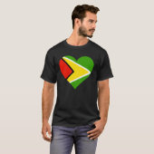 T-shirt Guyana Flag Heart Guyana  Love Guyana (Devant entier)