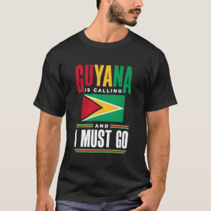 T-shirt Guyana Guyana Guyana Le Drapeau Guyane Guyana Appe
