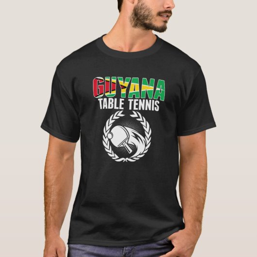 T-shirt Guyana Table Tennis Guyanese Ping Pong Team Suppo (Devant)