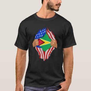 T-shirt Guyanais Sang intérieur de moi Guyana Drapeau cade
