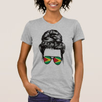 Guyanaise Fille Messy Cheveux Guyana Pride Patriot