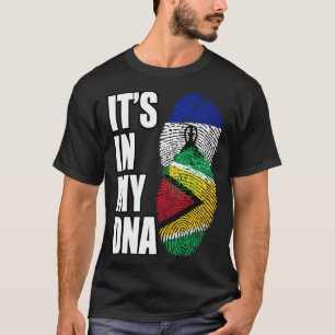 T-shirt Guyane Et Basotho Mélangent Le Drapeau Du Patrimoi