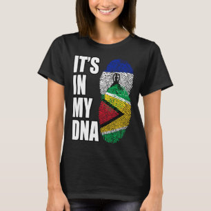 T-shirt Guyane Et Basotho Mélangent Le Drapeau Du Patrimoi