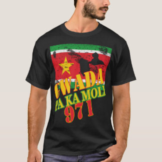 T-SHIRT GWADA PA KA MOLI DRAPEAU 971 GUADELOUPE CREOLE