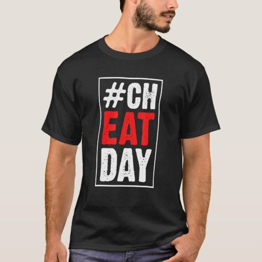 T-shirt Gym Cheat Day Carbs malsain Exercice de gym (Devant)