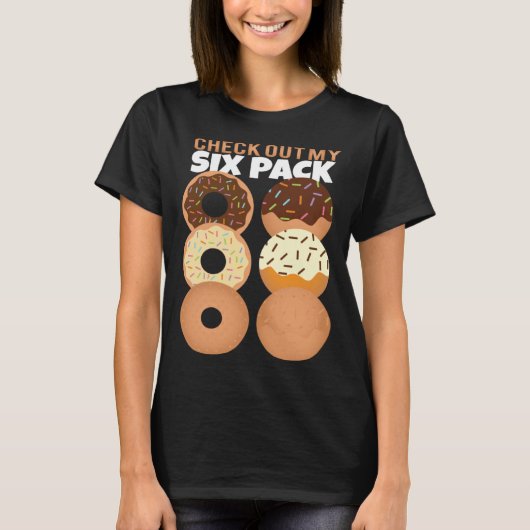 T-shirt Gym Check Out My Six Pack Donut Summer Vacation (Devant)