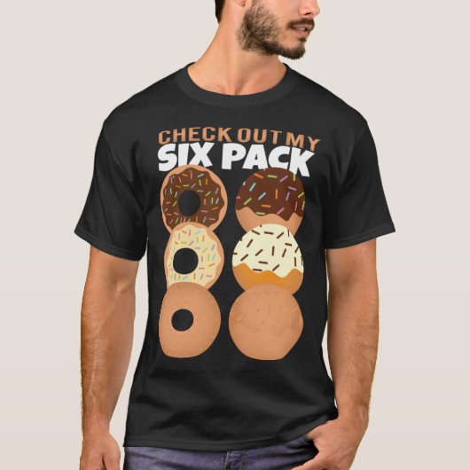 T-shirt Gym Check Out My Six Pack Donut Summer Vacation (Devant)