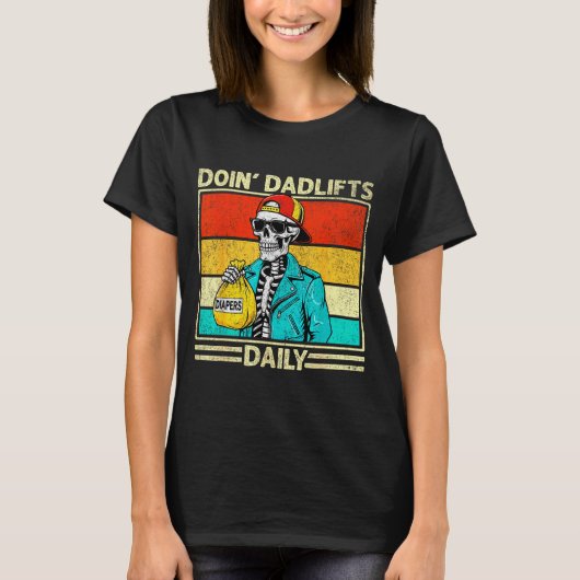 T-shirt Gym Dad Doin' Dadlifts Daily Men Fathers Day Funny (Devant)