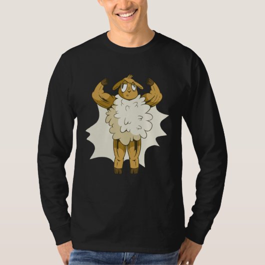 T-shirt Gym Inspiration Workout Exercise Bodybuilder Sheep (Devant)