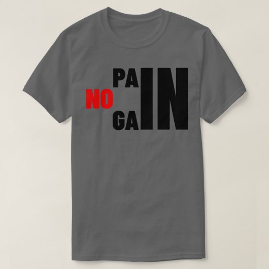 T-SHIRT GYM NO PAIN NO GAIN WORKOUT FORMATION (Design devant)