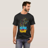 T-shirt Gym Poids Lifting sans douleur aucun gain rétro (Devant entier)