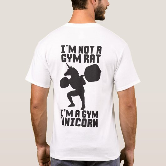 T-shirt Gym Rat vs Gym Unicorn - Drôle Inspiration d'entra (Dos)