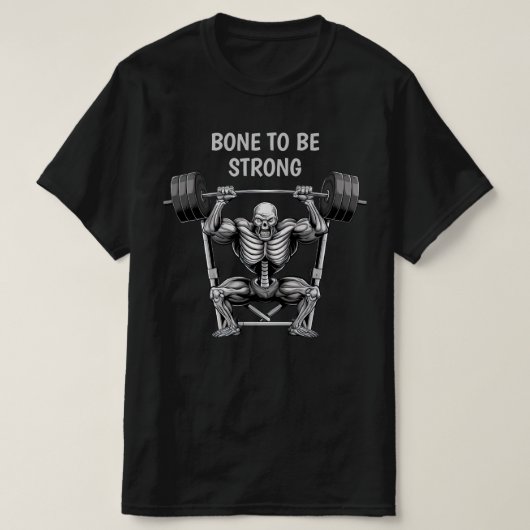 T-shirt Gym Skeleton Noir (Design devant)