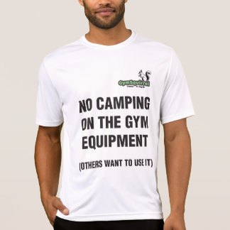 T-shirt Gym Squirrel No Camping lettrage noir