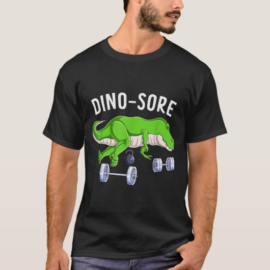 T-shirt Gym Workout Dino Sore Funny Fitness Exercise Bodyb (Devant)