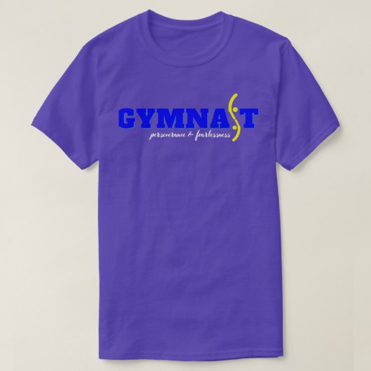 T-shirt Gymnaste bleu jaune (Design devant)