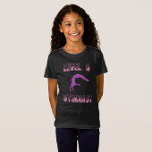 T-shirt Gymnaste de niveau 9 rose et pourpre (Devant entier)