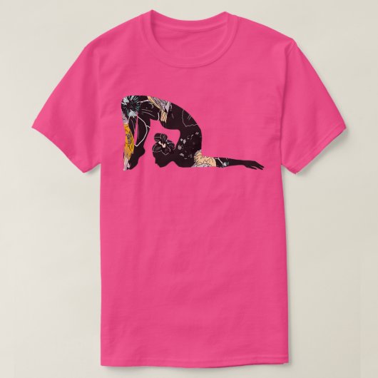 T-shirt gymnaste en fleurs (Design devant)