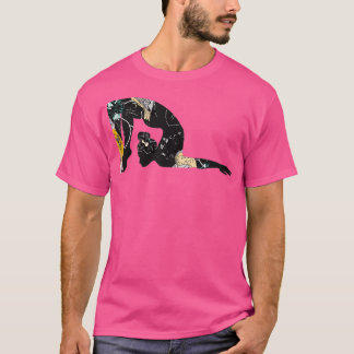 T-shirt gymnaste en fleurs