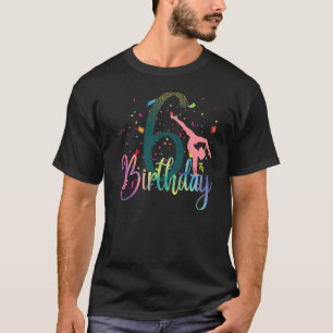 T-shirt Gymnaste Little Six Anniversaire Flip Jump Tumbl
