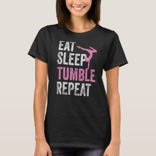 T-shirt Gymnaste Manger Sommeil Tumble Répéter Gymnastique