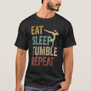 T-shirt Gymnaste Manger Sommeil Tumble Répéter Gymnastique