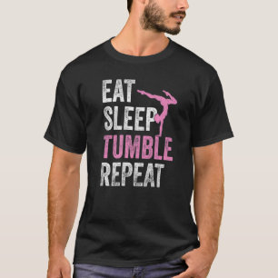 T-shirt Gymnaste Manger Sommeil Tumble Répéter Gymnastique