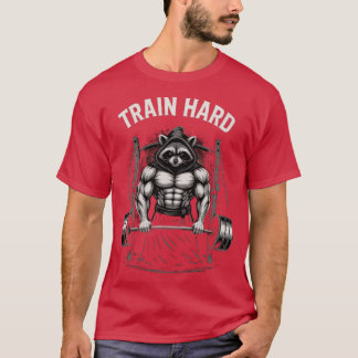 T-shirt Gymnaste Musclé Raton Laveur Warriorrain Fitness D
