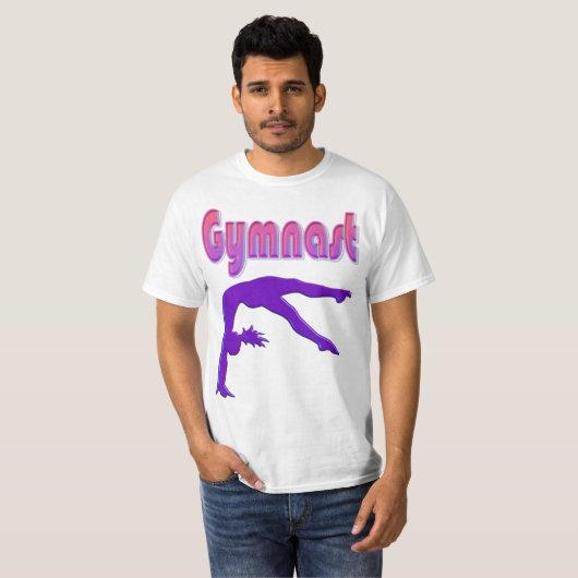 T-shirt Gymnaste Power Tumbling Purple Metallen (Devant entier)