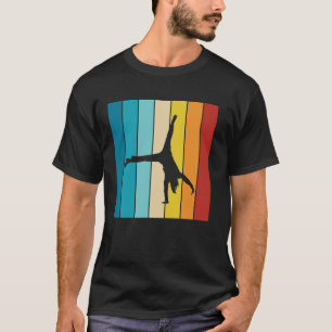 T-shirt Gymnaste Silhouette Rétro Coucher de Soleil Gymnas