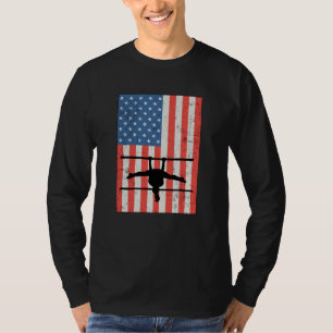 T-shirt Gymnastique américain Drapeau Bars poutre Gymnaste