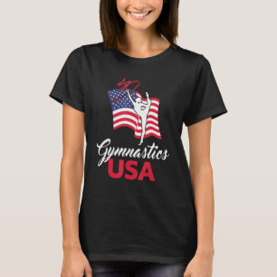 T-shirt Gymnastique American Flag USA Patriotic Gymnast