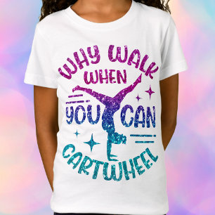 T-Shirt Gymnastique Cartouche Magenta Purple Turquoise