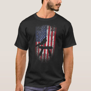 T-shirt Gymnastique Cheval d'Arçons Usa Drapeau Américain 