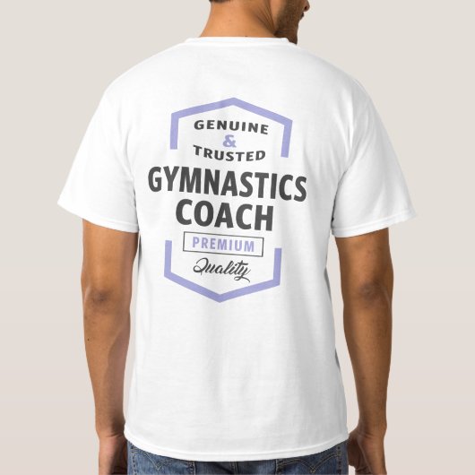 T-shirt Gymnastique Coach Logo Cadeaux. (Dos)