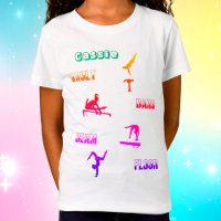 T-shirt gymnastique - coffre-fort, bars, poutre, p