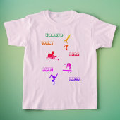 T-shirt gymnastique - coffre-fort, bars, poutre, p