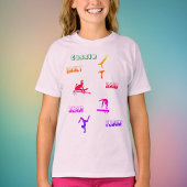 T-shirt gymnastique - coffre-fort, bars, poutre, p