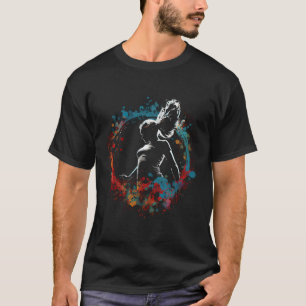 T-shirt Gymnastique de ceinture Gymnastique de couleur col