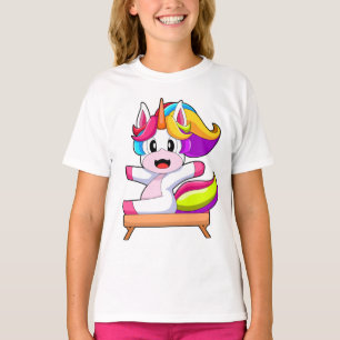 T-shirt Gymnastique de forme physique de licorne