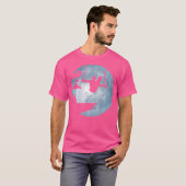T-shirt Gymnastique Devant La Pleine lune Silhouette Bague (Devant entier)