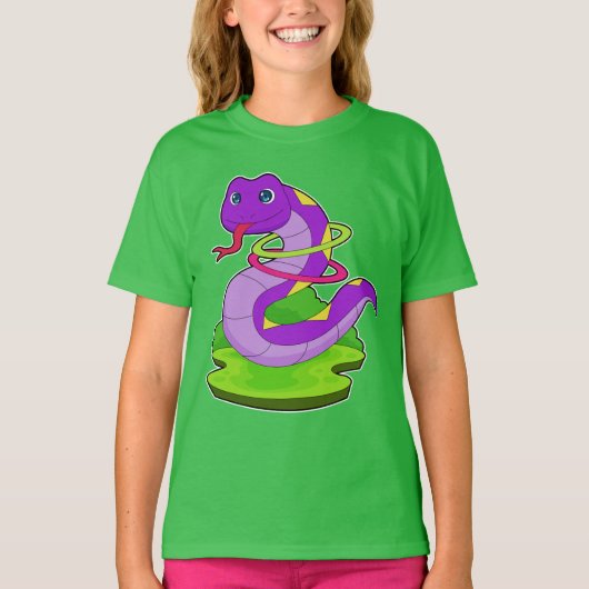 T-shirt Gymnastique du cerceau de fitness serpent (Devant)