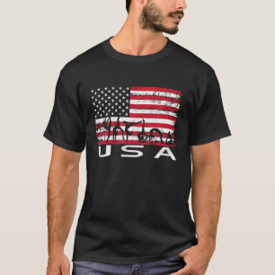 T-shirt Gymnastique États-Unis Vintage américain Drapeau T