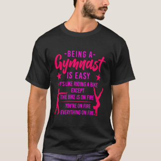 T-shirt Gymnastique Être Gymnaste Est Facile C'Est Comme R