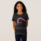 T-shirt gymnastique (français) rose Shimmer (Devant entier)